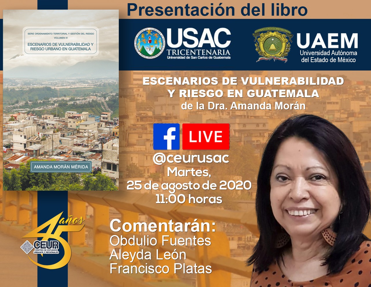 PRESENTACIÓN DEL LIBRO: Escenarios de vulnerabilidad y riesgo urbano en Guatemala #CEUR