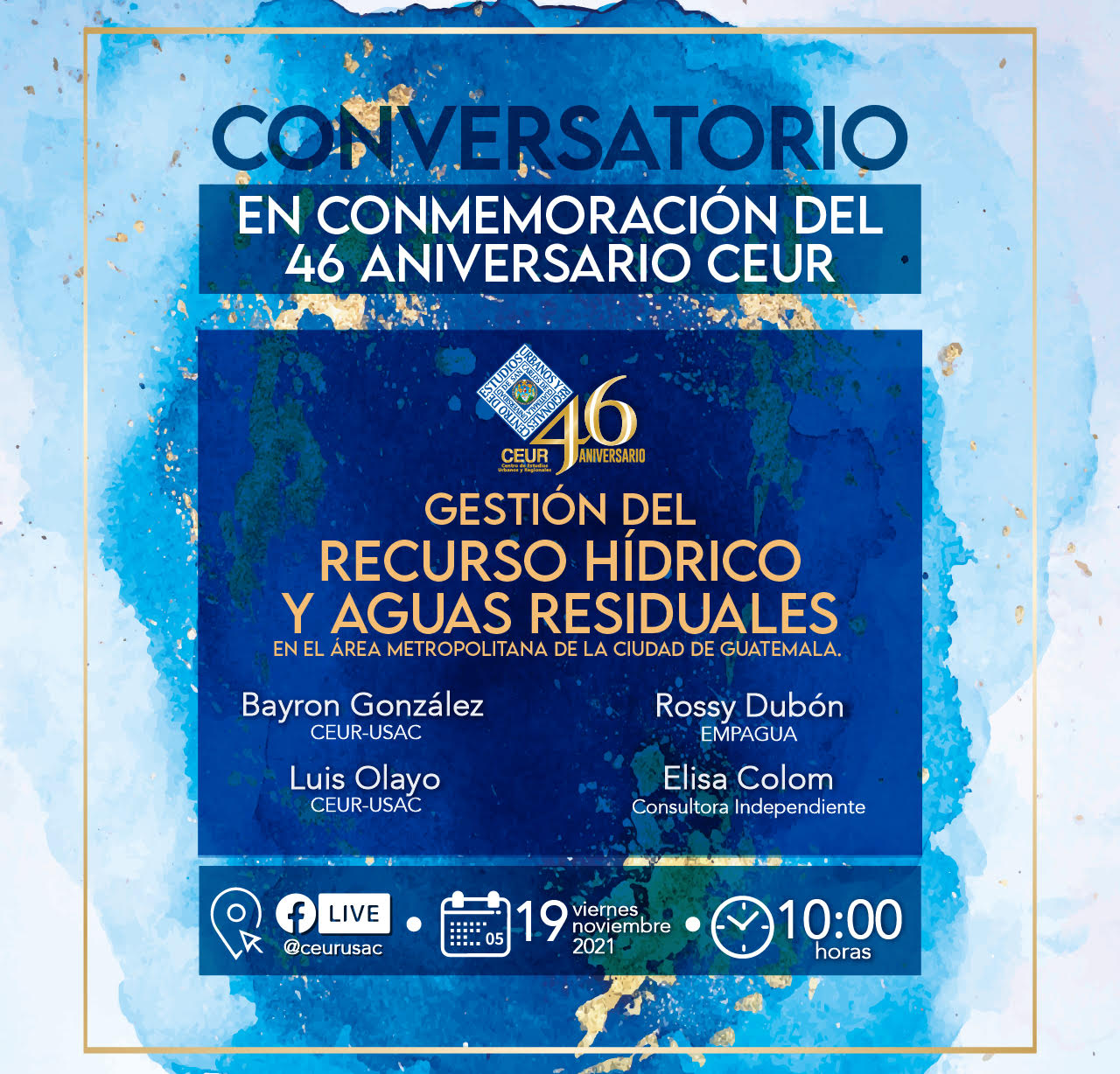 CONVERSATORIO: Gestión del recurso hídrico y aguas residuales #CEUR 19/noviembre/2021