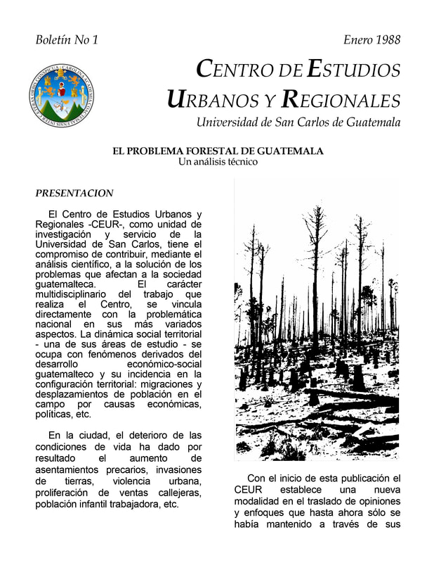 Boletin No. 1: El problema forestal de Guatemala