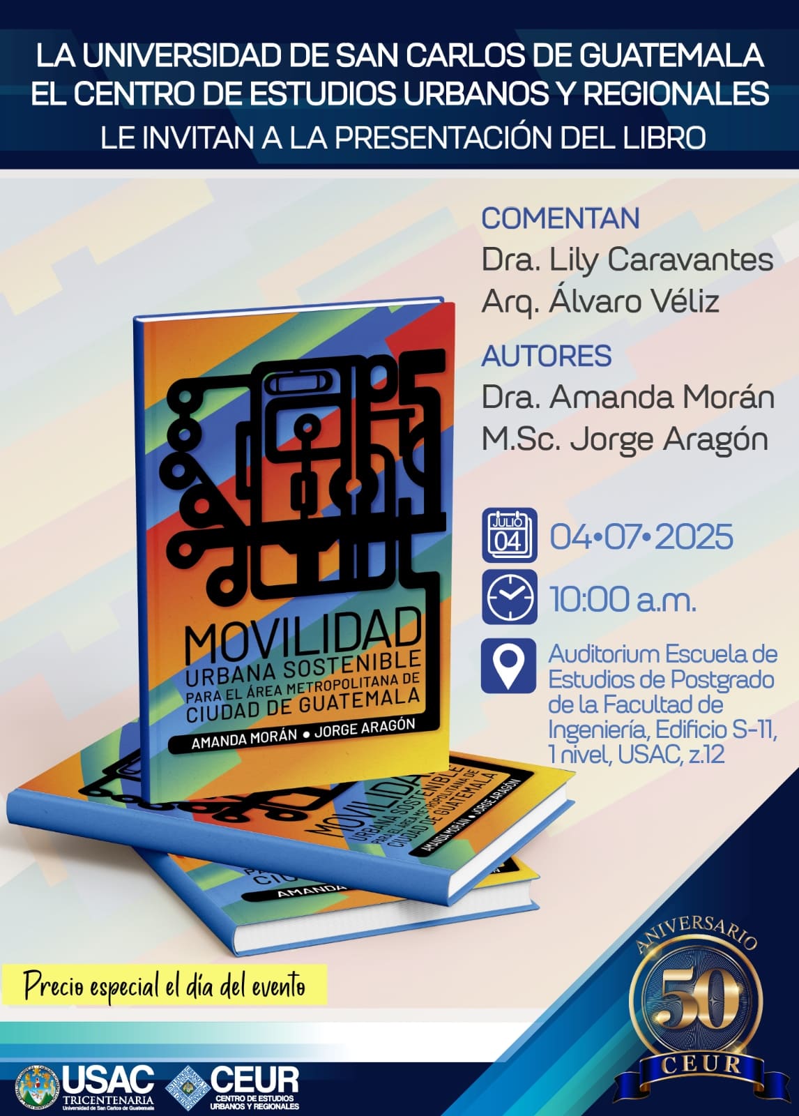 Presentación del libro: Movilidad urbana sostenible para el área metropolitana de Ciudad de Guatemala