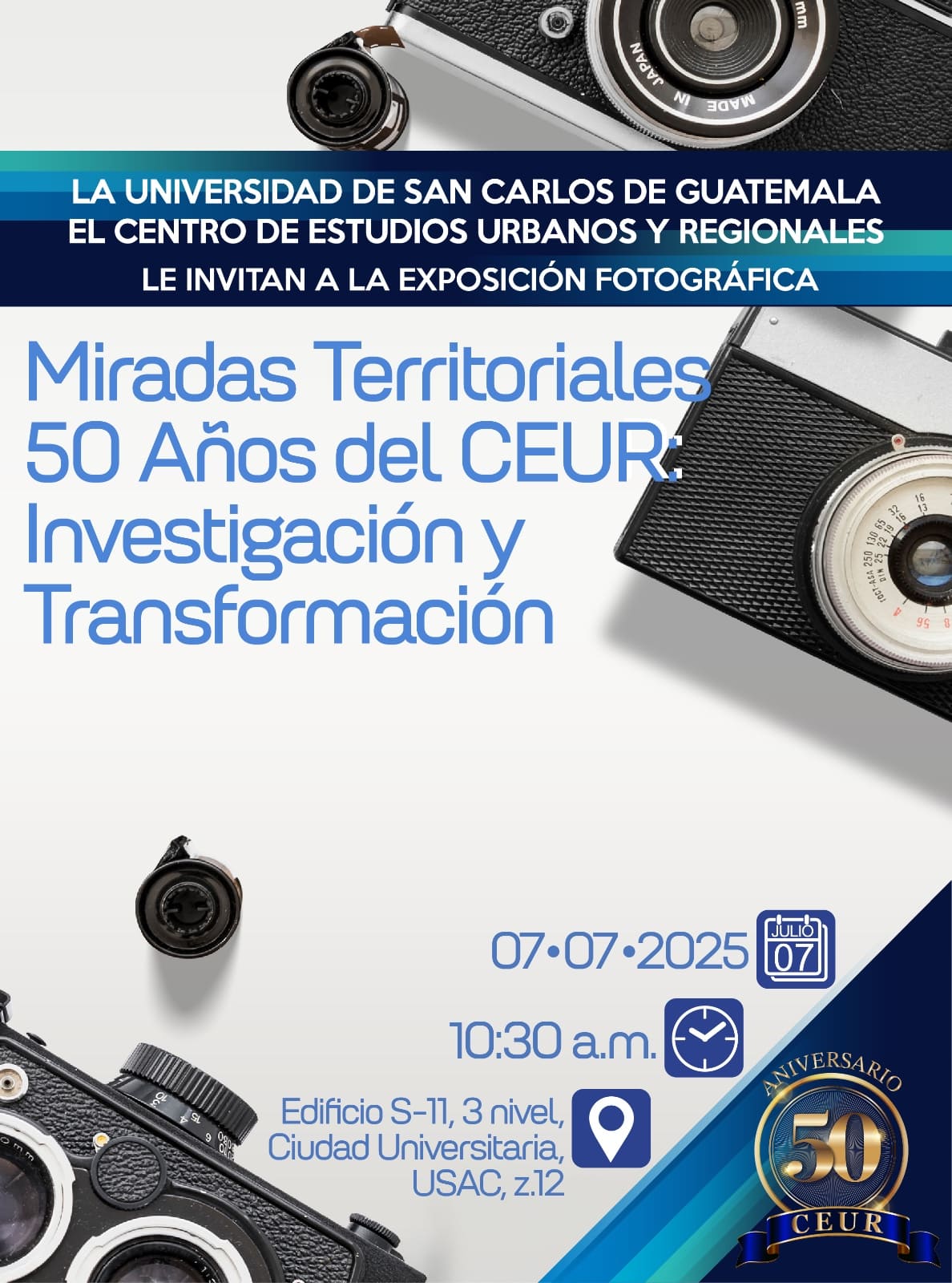 Exposición fotográfica: Miradas territoriales, 50 años del CEUR: Investigación y transformación