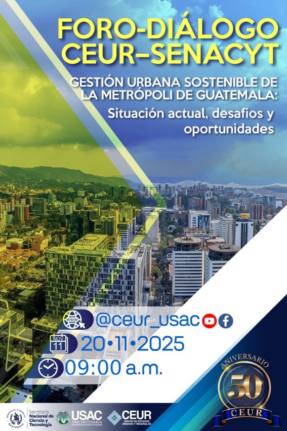 Foro-Diálogo, CEUR-SENACYT: Gestión Urbana Sostenible de la Metrópoli de Guatemala
