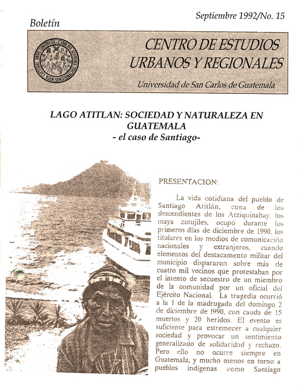 Lago de Atitlán: Sociedad y naturaleza en Guatemala.